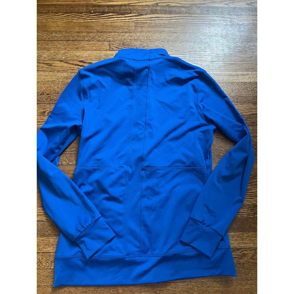 Nike Performance Womens Royal Blue Full Zip Track Jacket Mock Neck Size Medium
